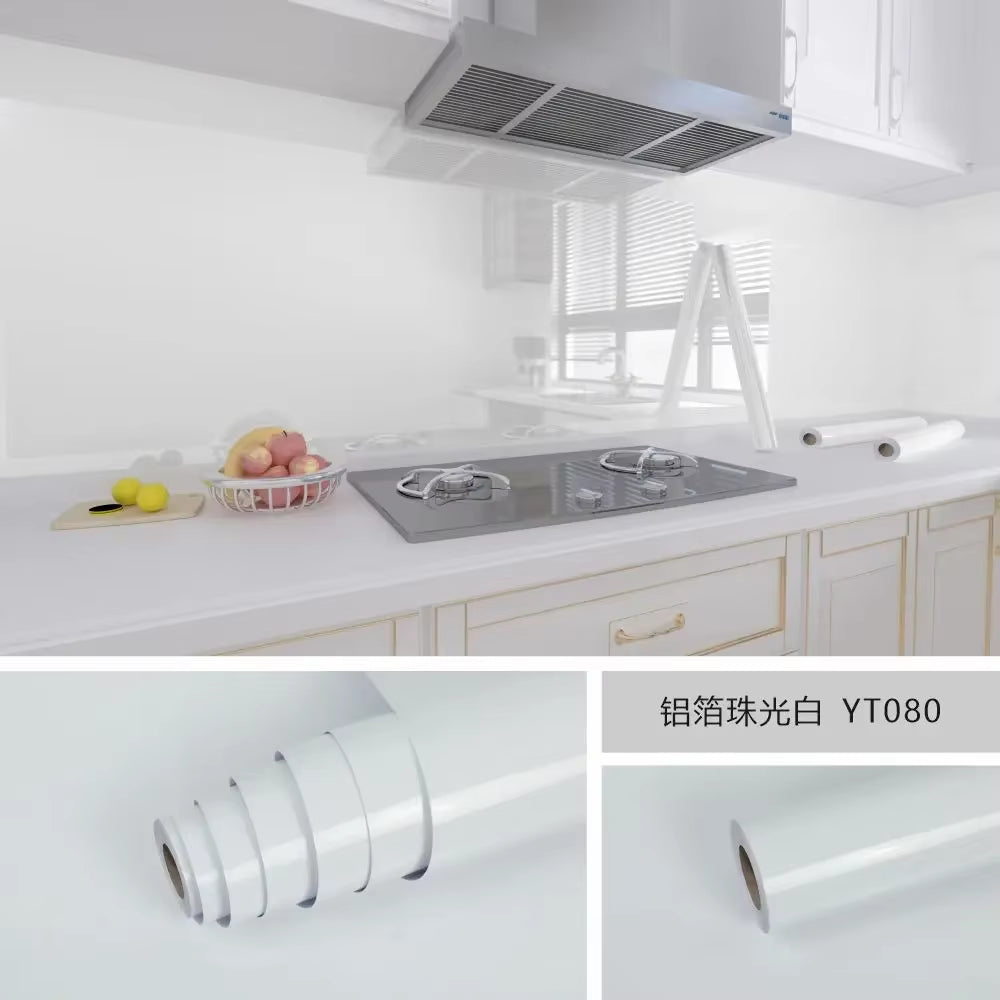 10M X 80CM Marble Self Adhesive Wallpaper Waterproof Oil Proof Kitchen Stickers Thermostability Decorative Film Home Decor